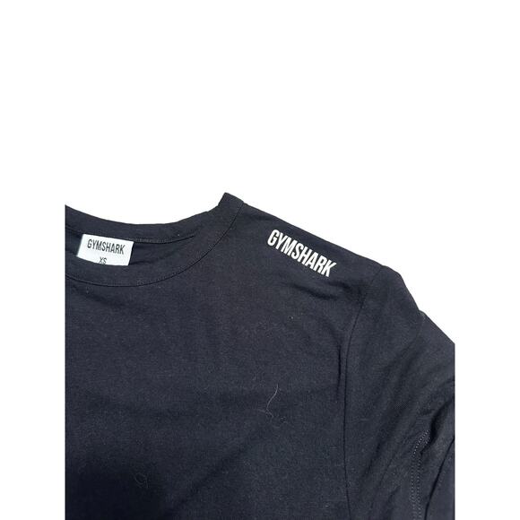 Gymshark Women's Short Sleeve Asymmetrical Black T-Shirt Size XS - Picture 3 of 8